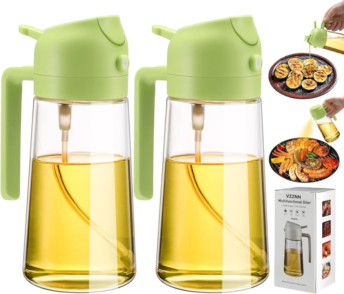 2 Pack Kitchen Oil Spray Bottles - Pexav