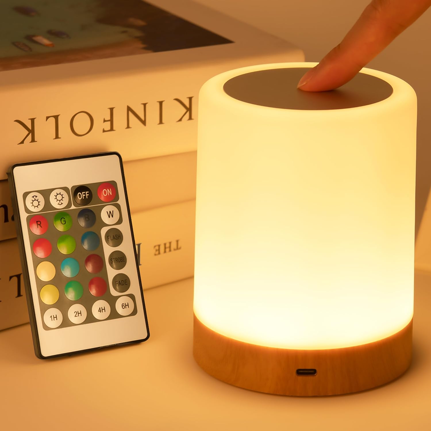 Smart Dimmable Bedside Lamp With Cordless Remote - Pexav