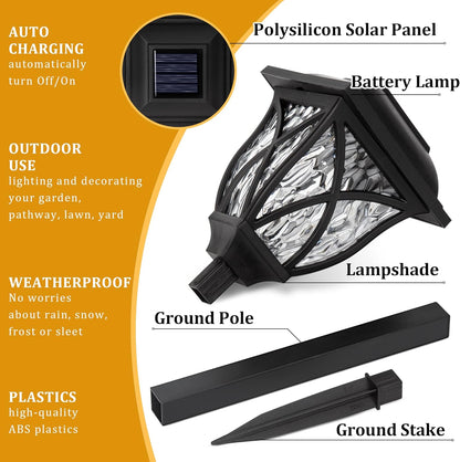 Bright Solar Powered Garden Path Lights Set