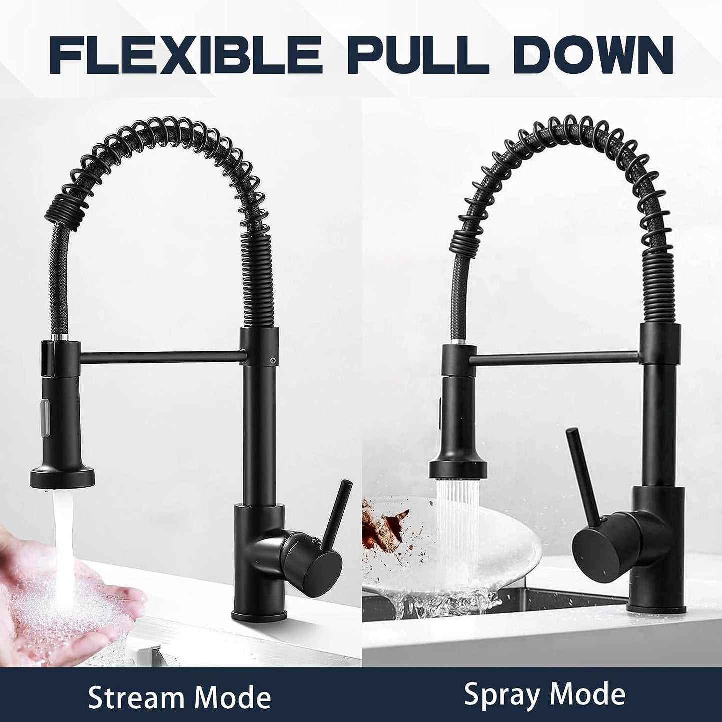 Stainless Steel Kitchen Faucet With Pull Out Sprayer