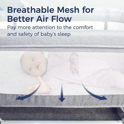 Space Saving Baby Bedside Sleeper Bassinet