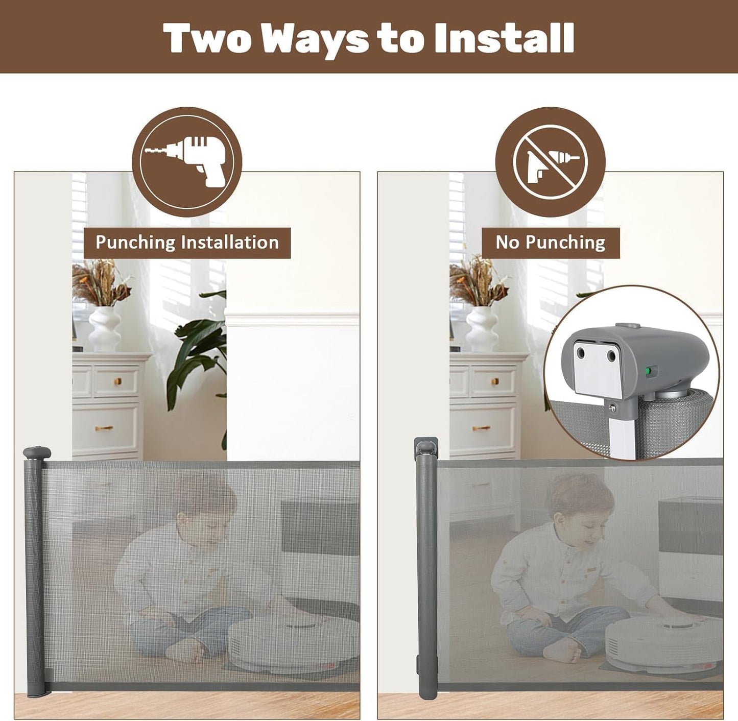 Easy Install Baby Gate with Automatic Lock System