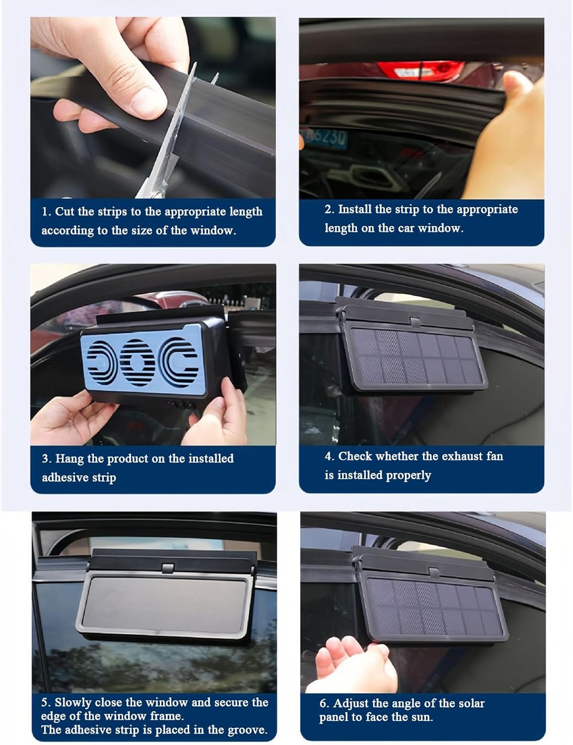 Universal Car Window Vent Cooler Fan