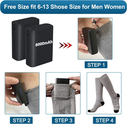 Warm Thermal Rechargeable Heating Socks for Men Women