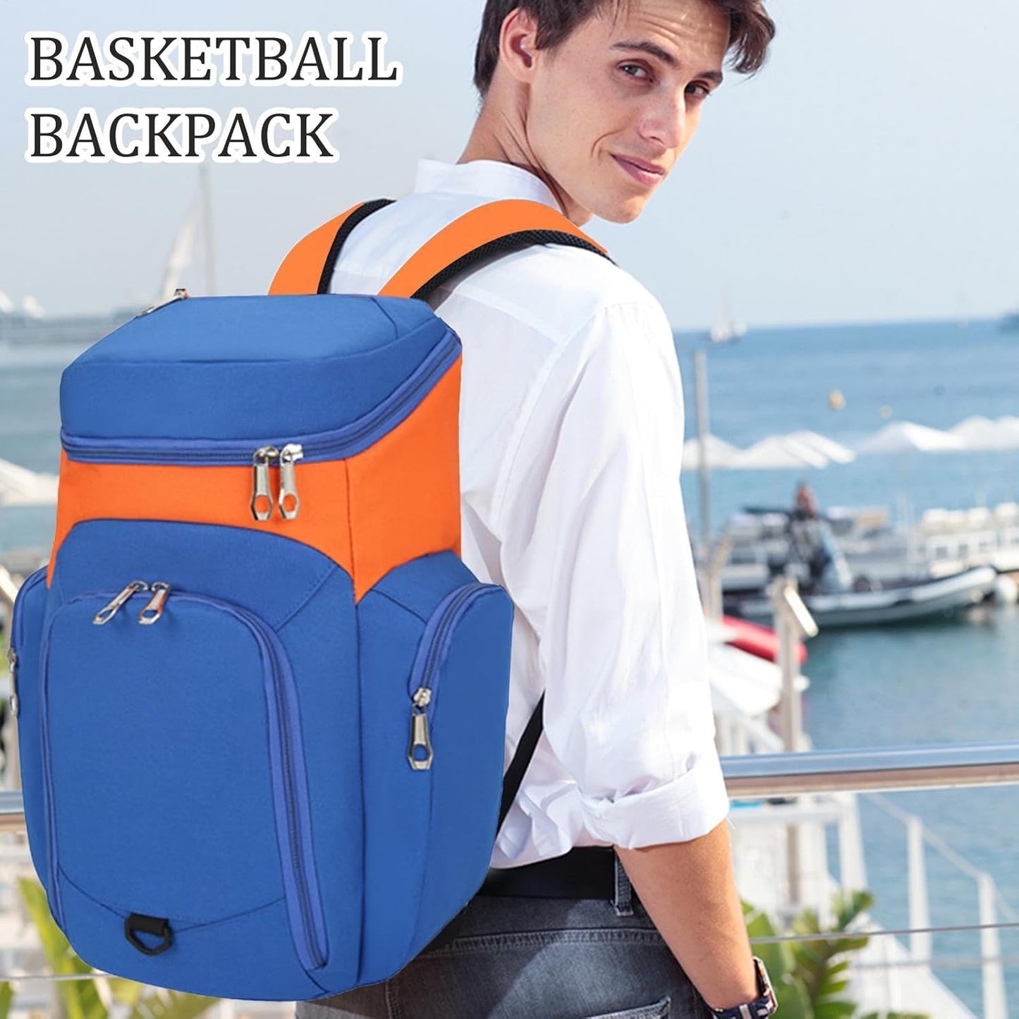 Big 30L Athletic Gym Backpack with Water Resistant Base