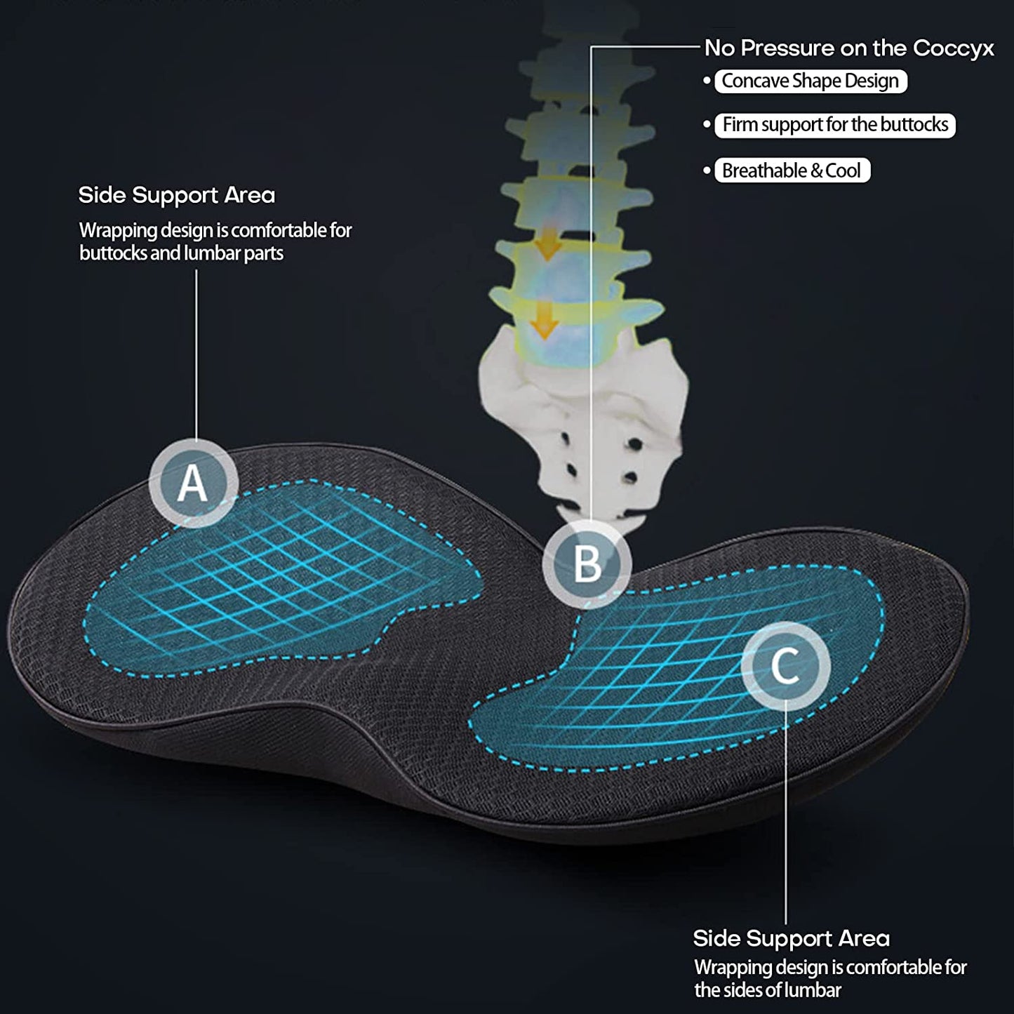 Comfortable Car Booster Cushion For Drivers