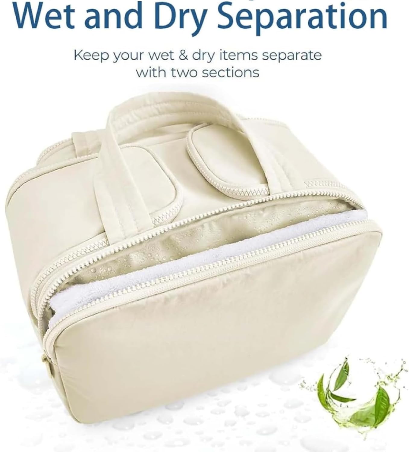 Spacious Water Resistant Travel Makeup Bag