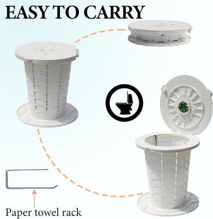 Compact Camping Toilet with Adjustable Seat