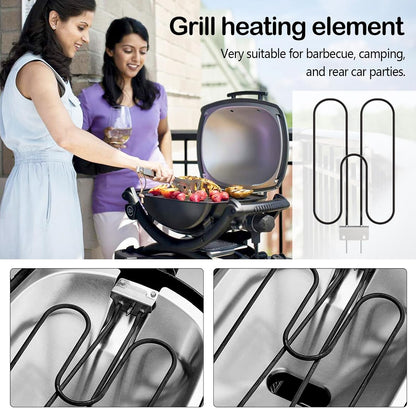 Powerful Electric BBQ Grill Heater 2200W Stainless Steel