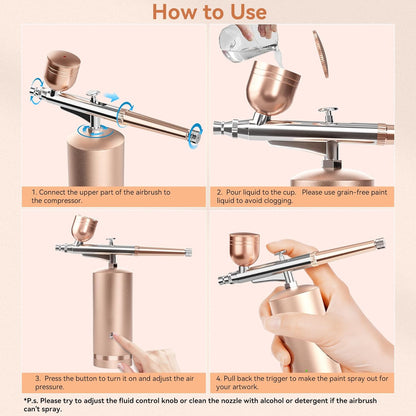 Wireless Makeup Airbrush Set