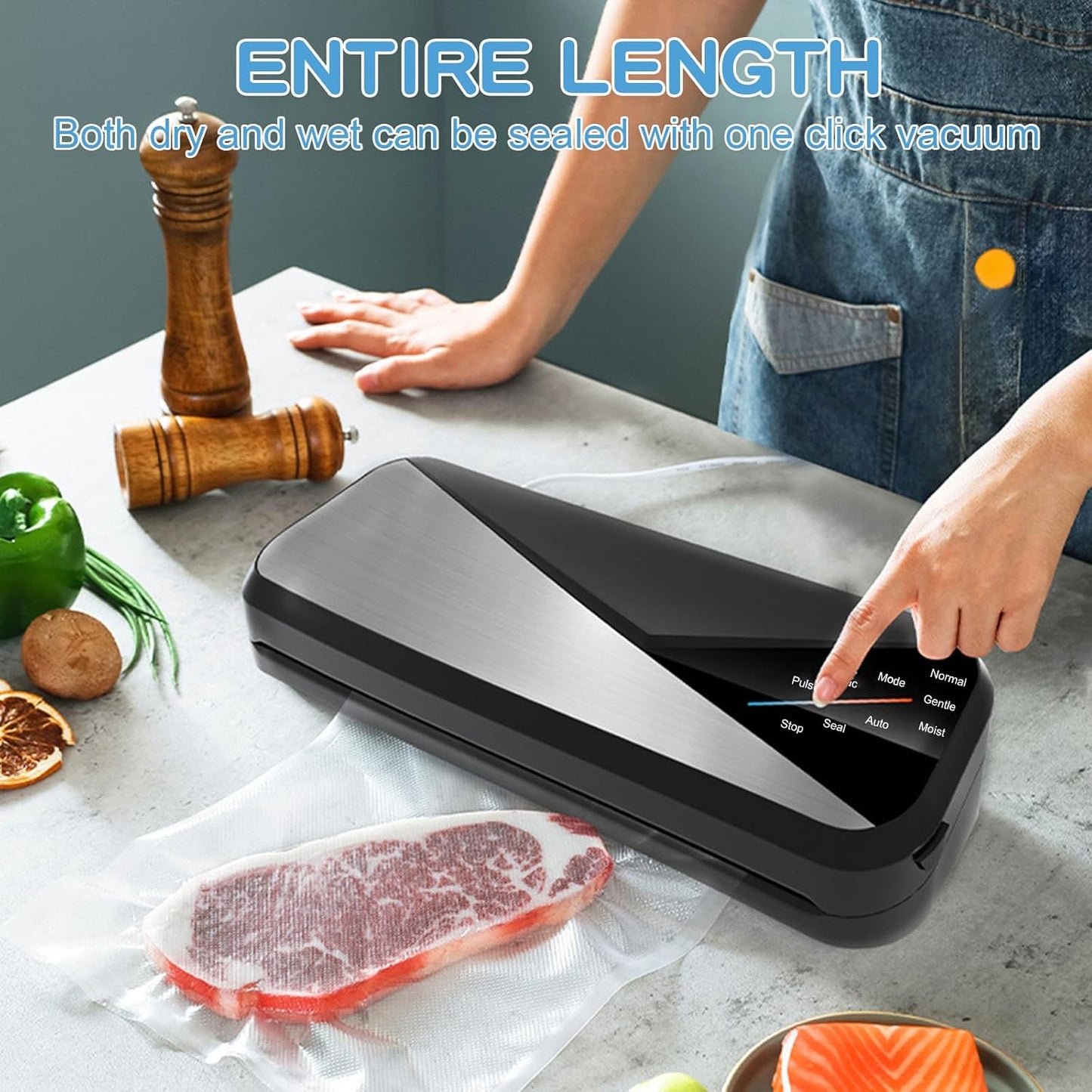 Compact 6-in-1 Food Sealer with Strong Suction Power