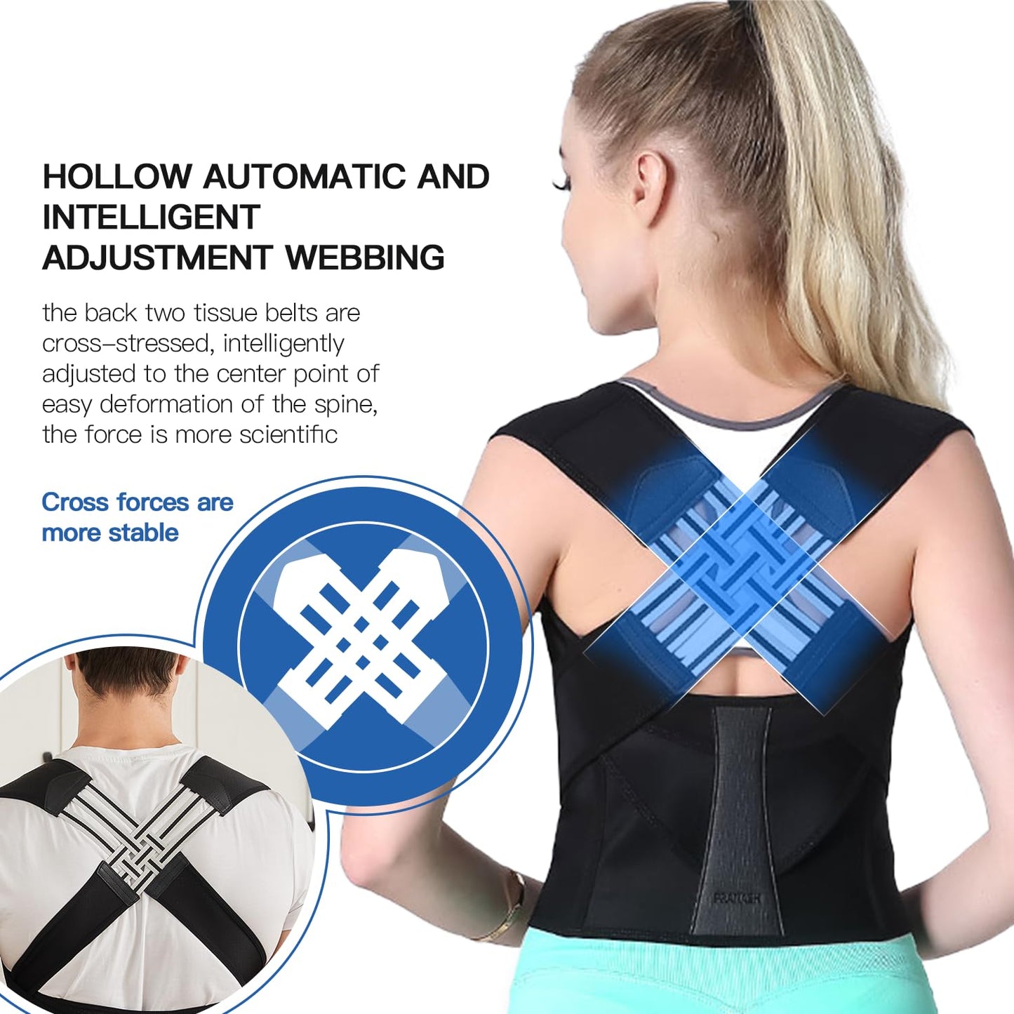 Comfortable Back Straightener Brace for Men and Women