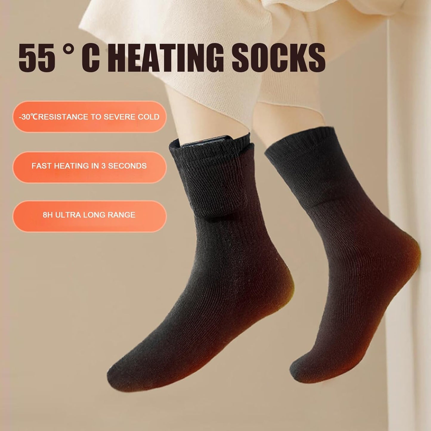 Warm Thermal Socks with USB Heating