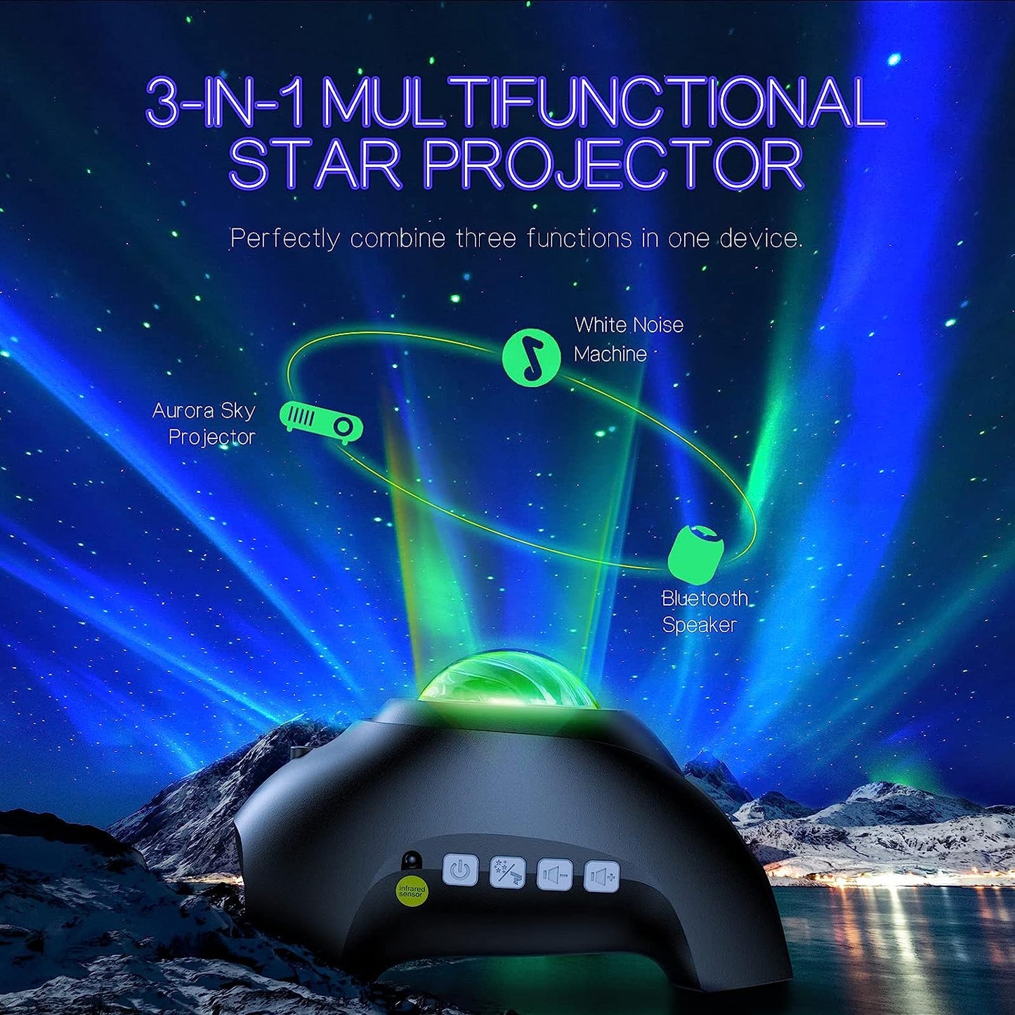 Colorful Night Sky Light Projector