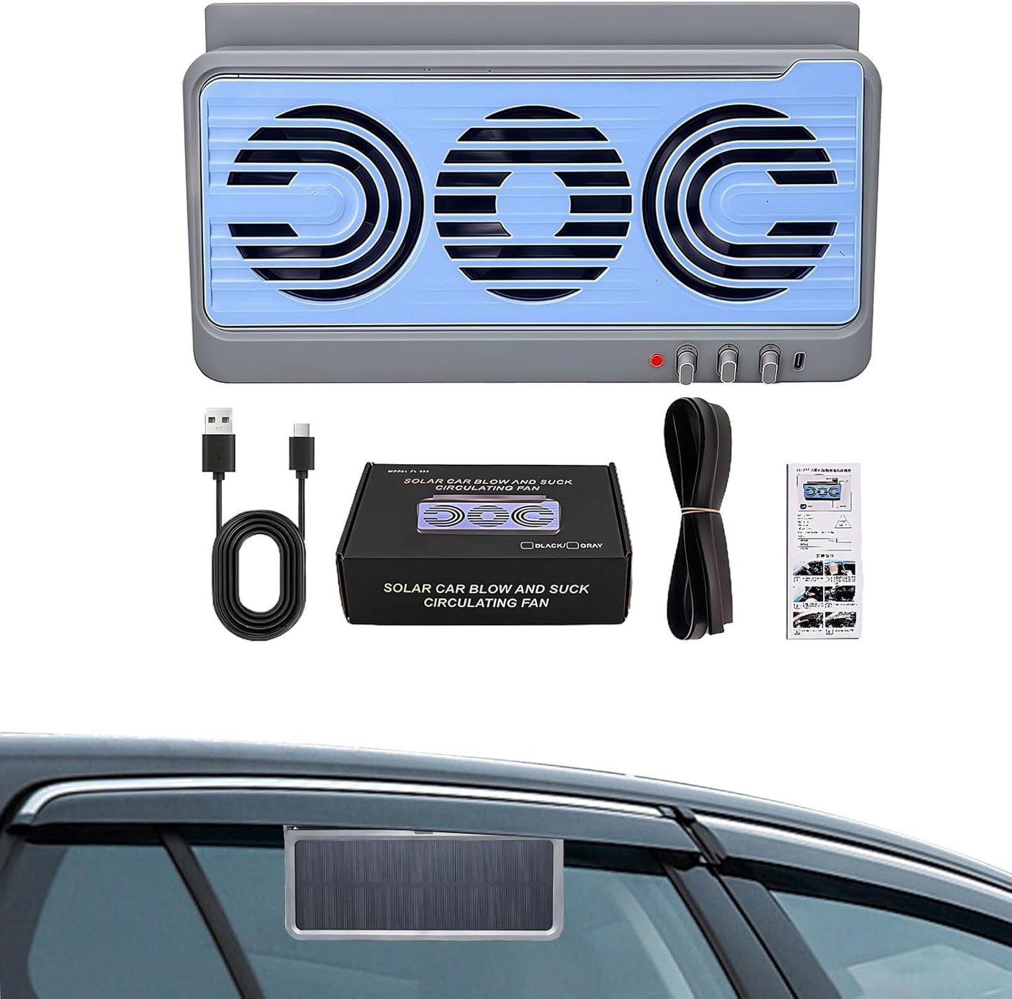 Universal Car Window Vent Cooler Fan - Pexav