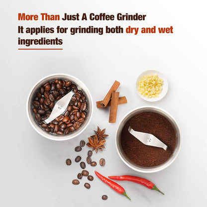 Compact Coffee and Spice Mill with Detachable Container
