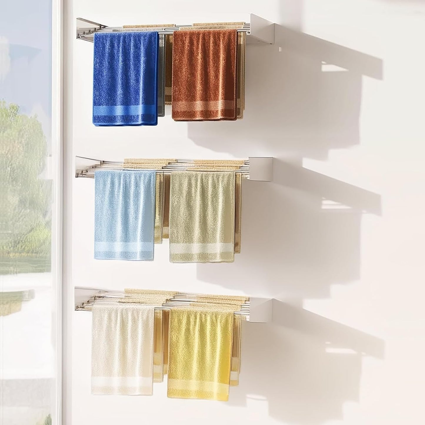Space-Saving Folding Laundry Rack