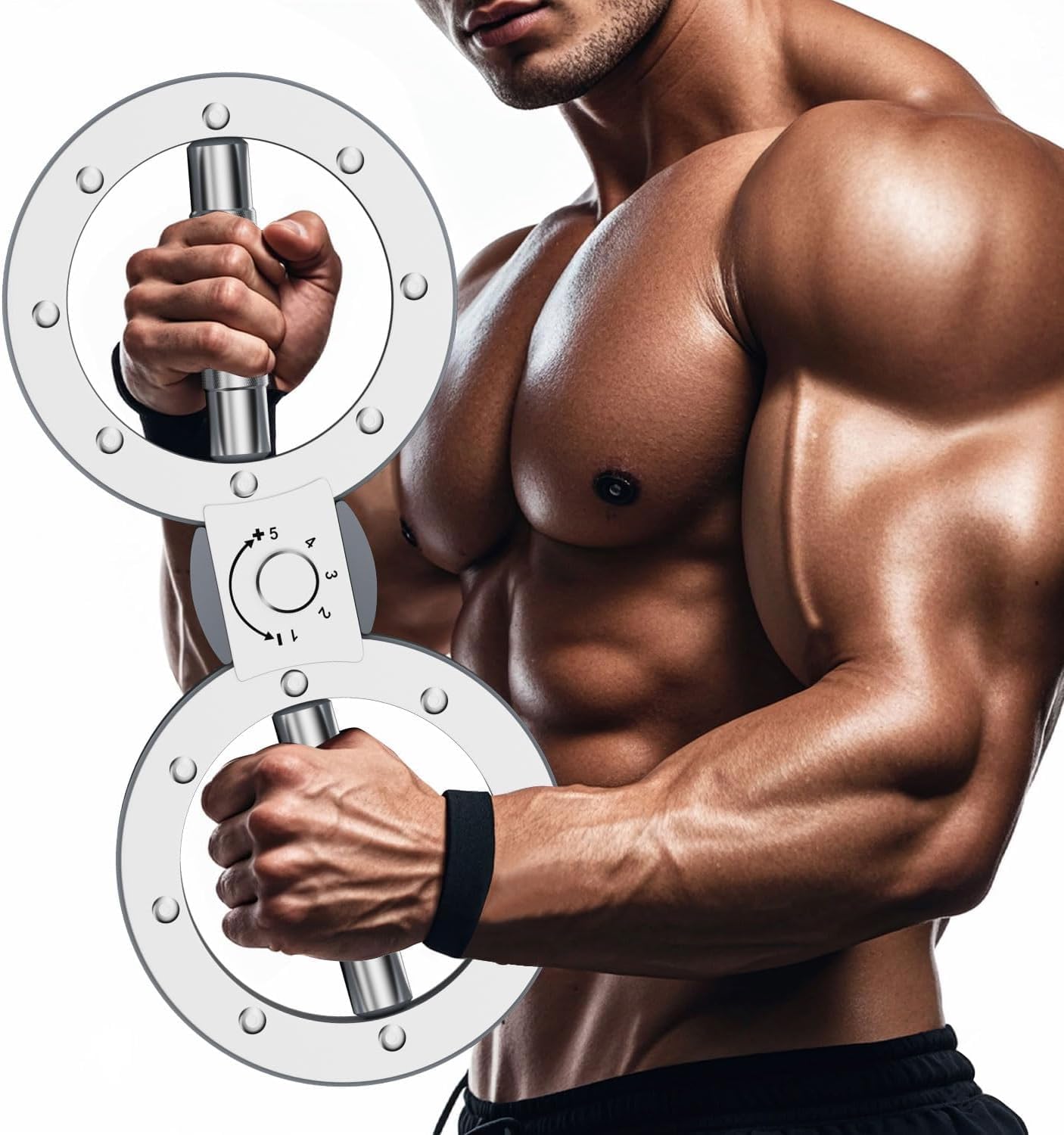 Compact Arm Trainer with 12LB Adjustable Resistance - Pexav
