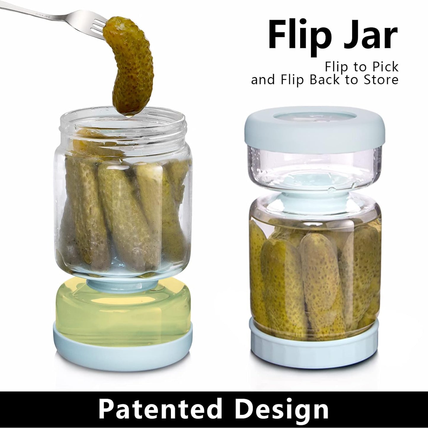 Clear Food Storage Pickle Keeper Jar