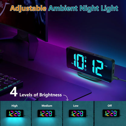 Large Display Digital Calendar Clock with Alarm Reminders