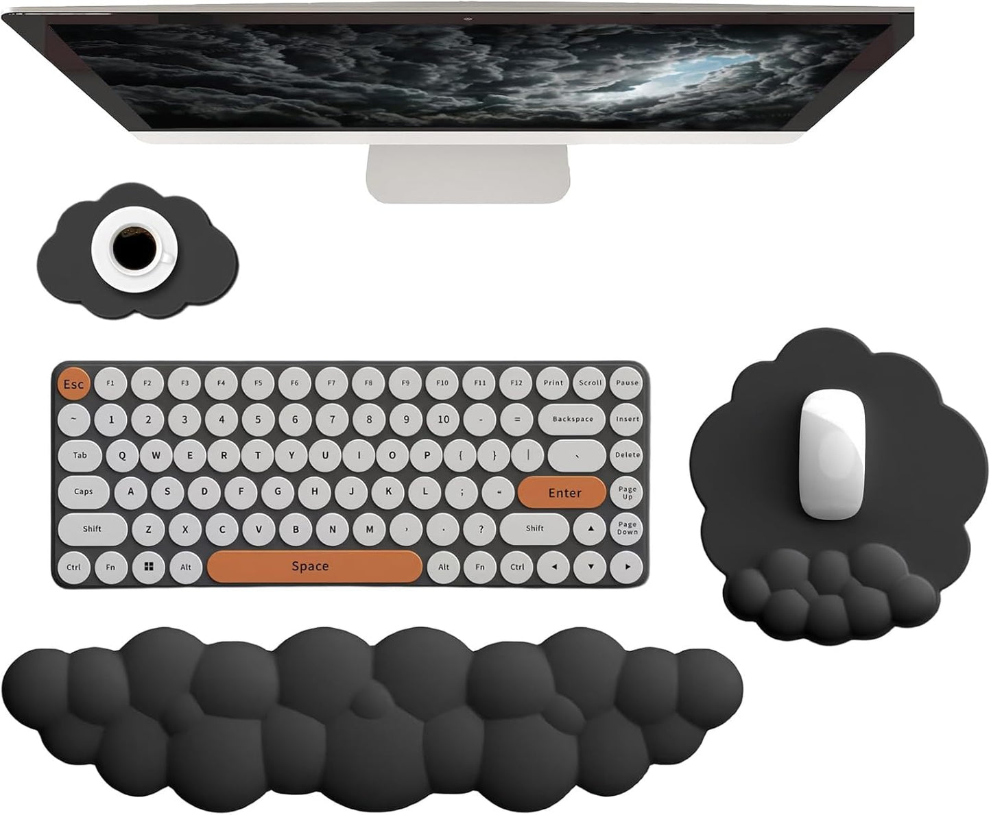 Comfortable Ergonomic Wrist Rest Set with Mouse Pad