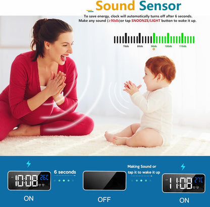 Large Display Digital Calendar Clock with Alarm Reminders