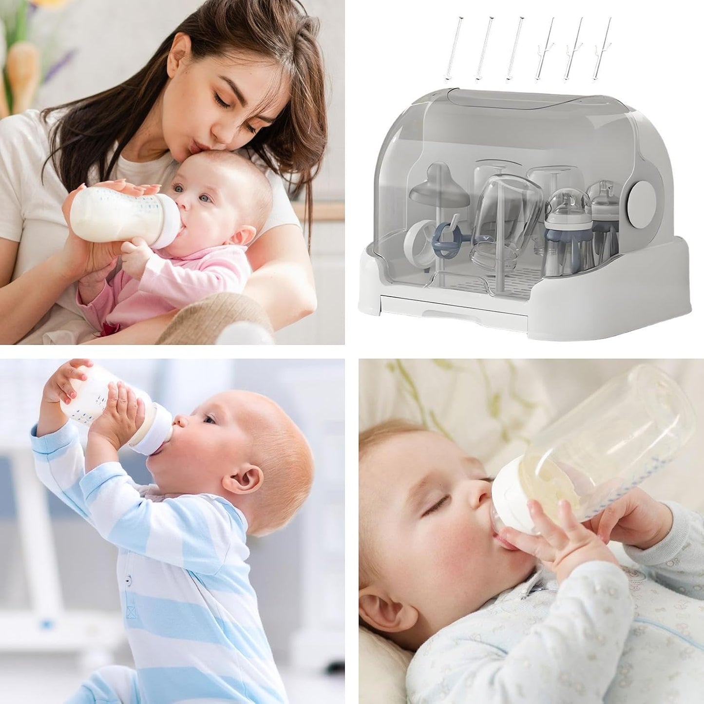 Baby Bottle Drying and Storage Container Set