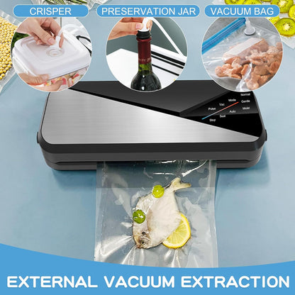 Compact 6-in-1 Food Sealer with Strong Suction Power