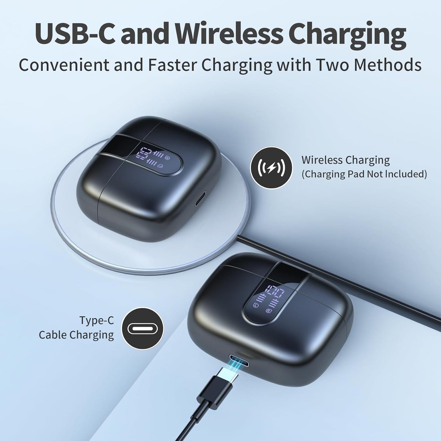 Compact Bluetooth Earbuds With Portable Charger
