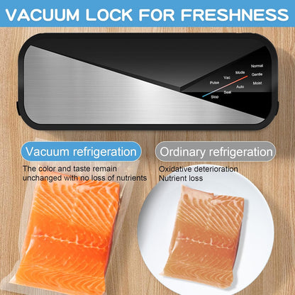 Compact 6-in-1 Food Sealer with Strong Suction Power