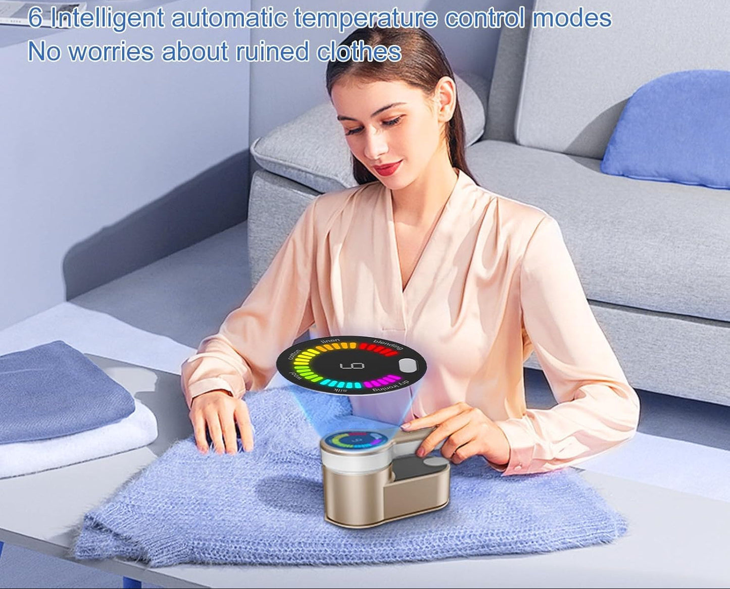 Compact 1200W Travel Steamer Iron with 6 Settings