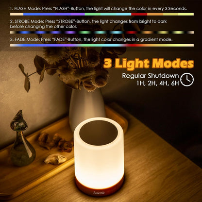 Smart Dimmable Bedside Lamp With Cordless Remote