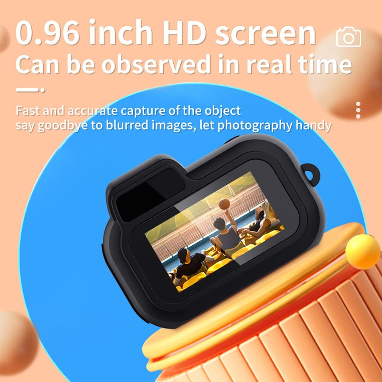 Compact HD Camera 1080P LCD Display Long Lasting Battery