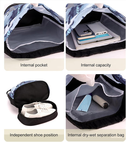 Athletic Gym Duffel Bag with Separate Shoe Pocket