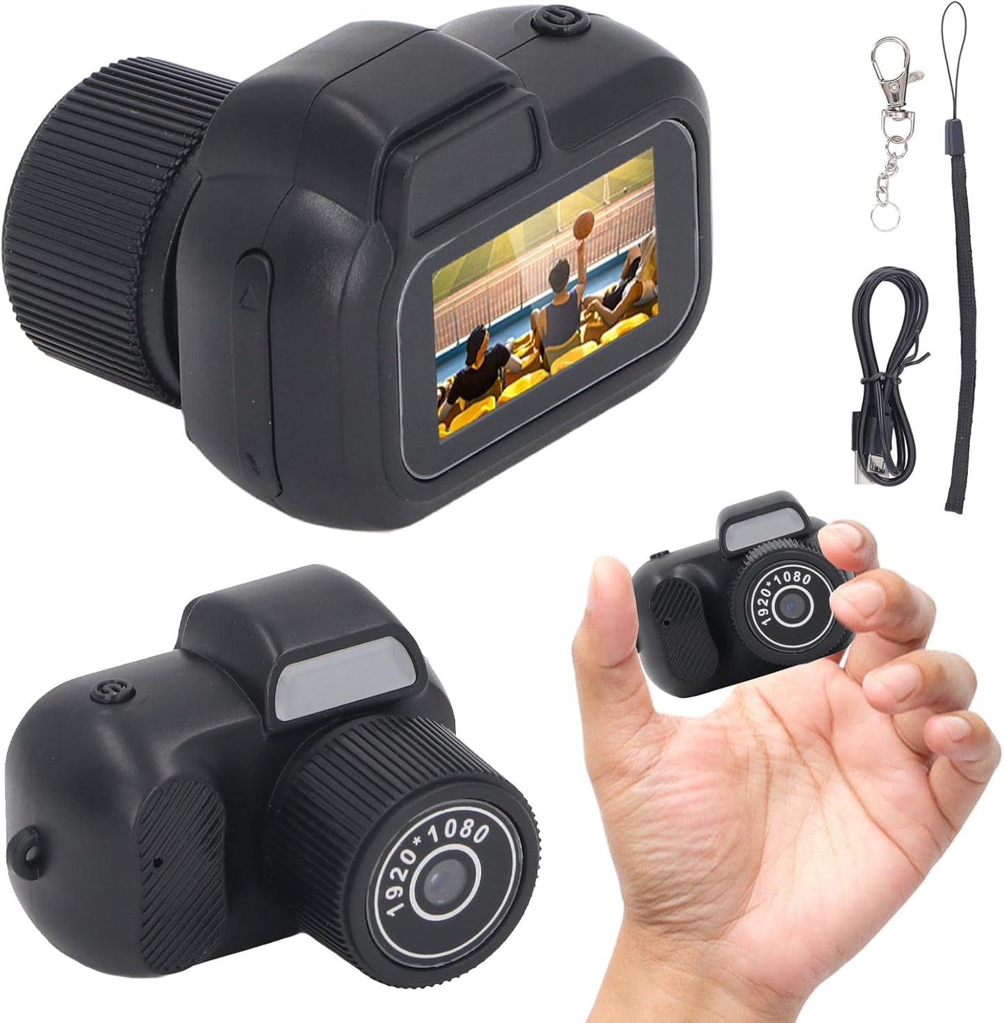 Compact HD Camera 1080P LCD Display Long Lasting Battery - Pexav