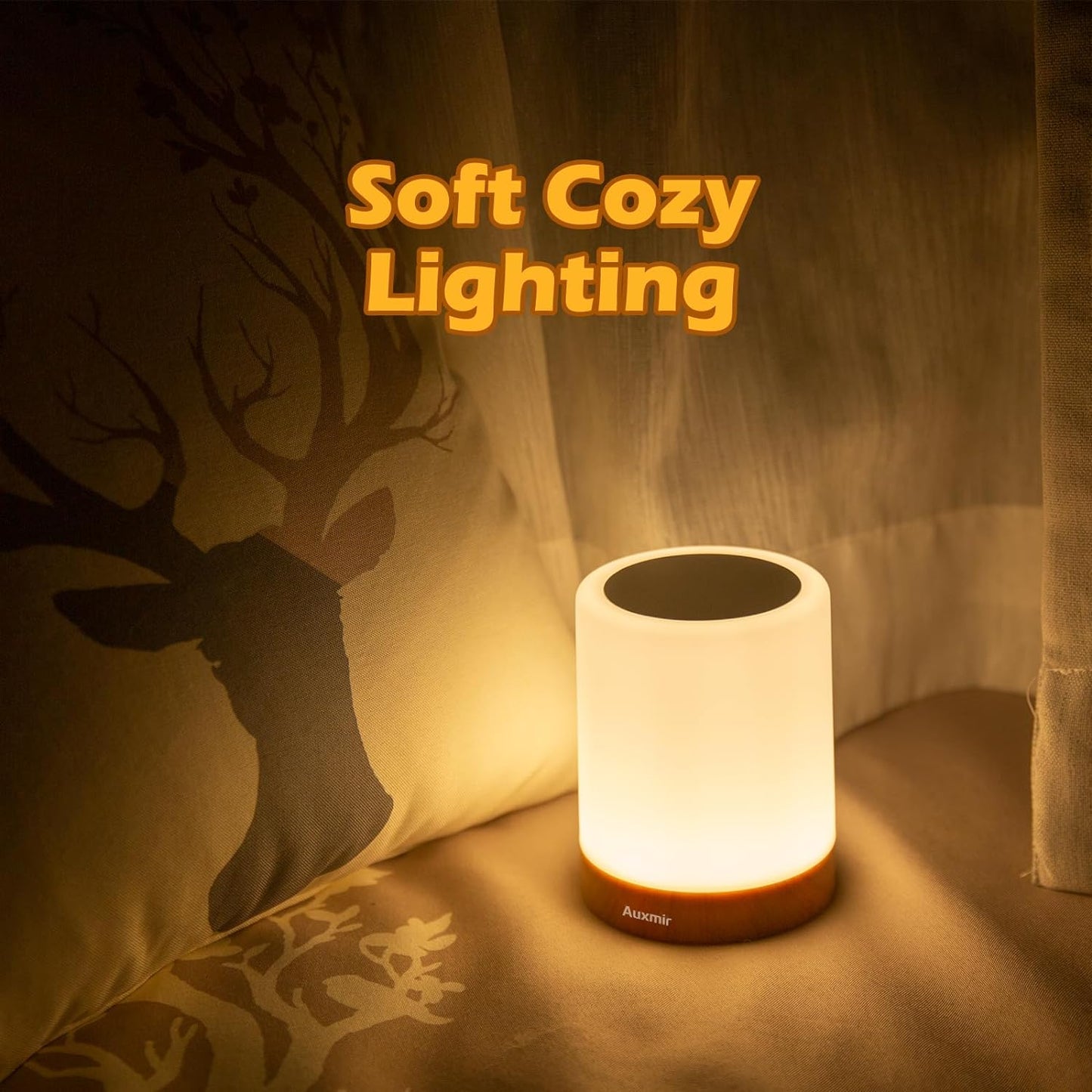 Smart Dimmable Bedside Lamp With Cordless Remote