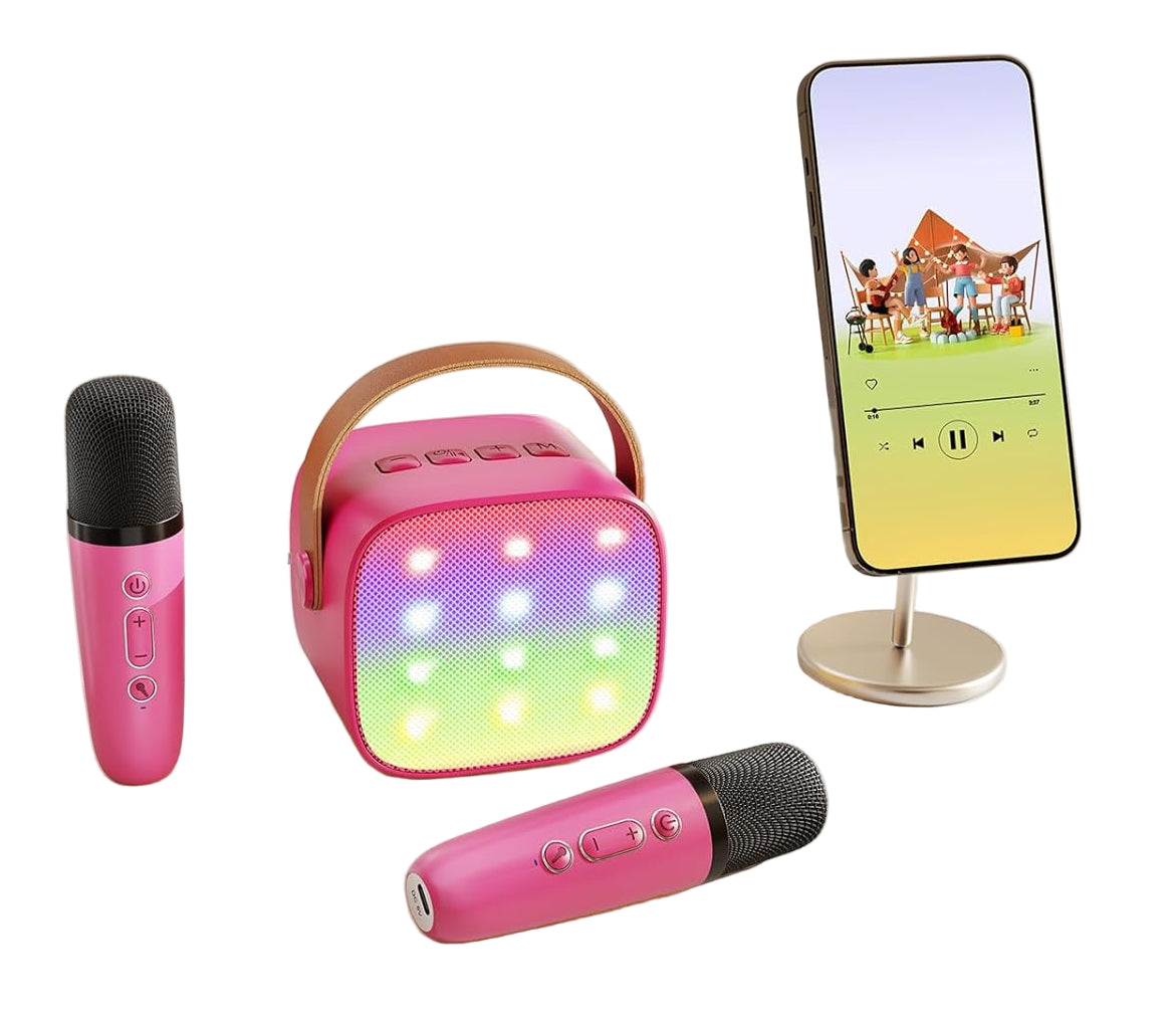 Compact Bluetooth Karaoke System with Microphones