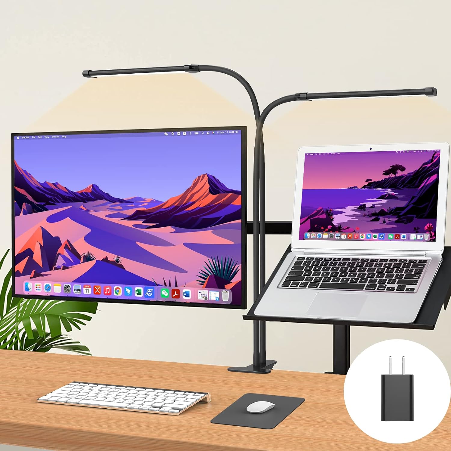Flexible LED Desk Clamp Light with Adjustable Arm - Pexav