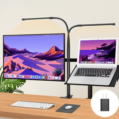 Flexible LED Desk Clamp Light with Adjustable Arm - Pexav