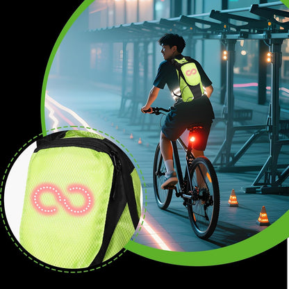 Bright LED Bike Backpack