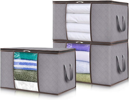 Collapsible Closet Storage Containers with Clear View Lids