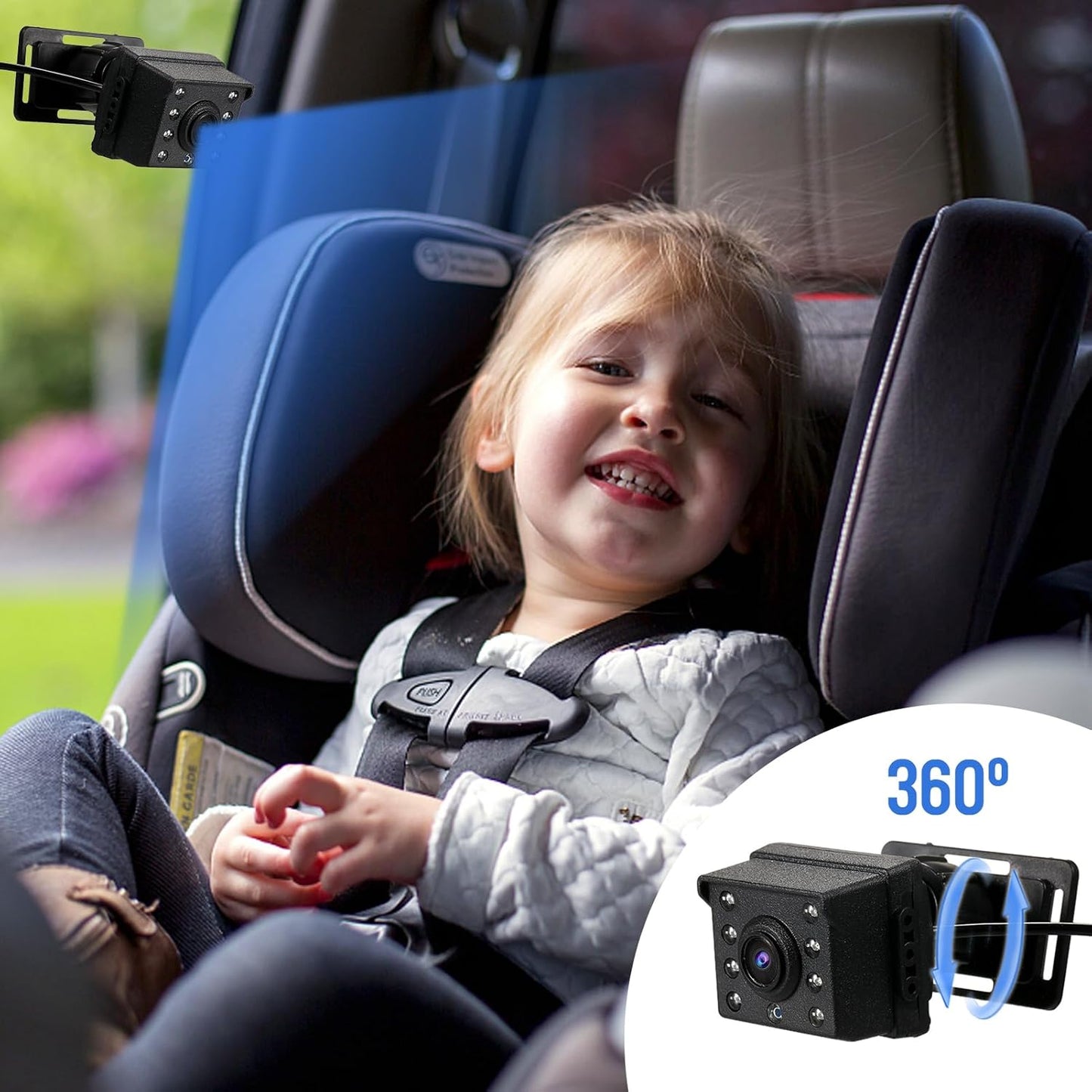 Baby Car Rearview Mirror with HD Camera & 4.3'' Display