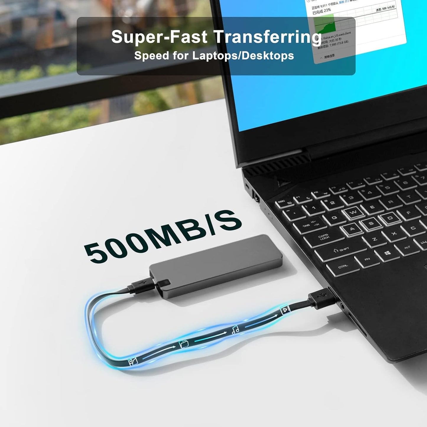 Compact High Speed USB 3.2 External SSD Drive