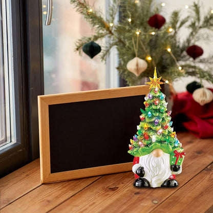 Colorful Ceramic Holiday Tree, Mini Lit Xmas Tree