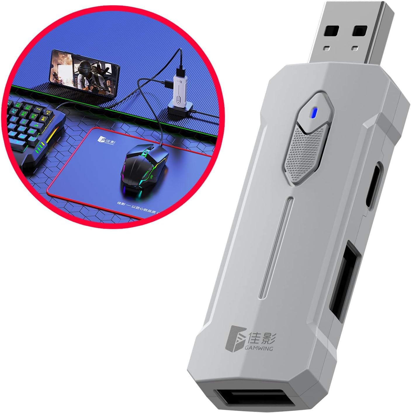 Wireless Gaming Keyboard Mouse Set with Ergonomic Pad