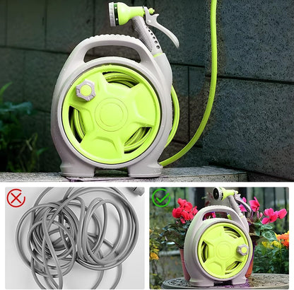 Space Saving Garden Hose Reel with 15m Long Pipe