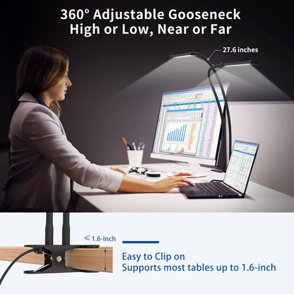 Flexible LED Desk Clamp Light with Adjustable Arm