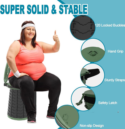 Compact Camping Toilet with Adjustable Seat