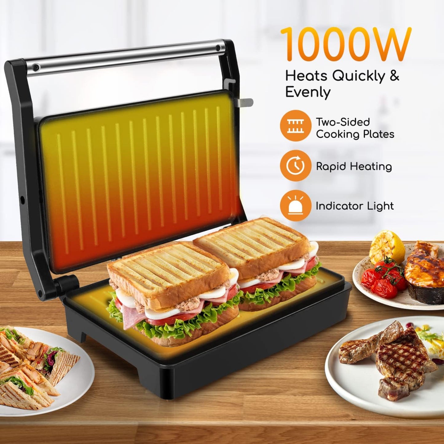 Electric Grill Panini Toaster