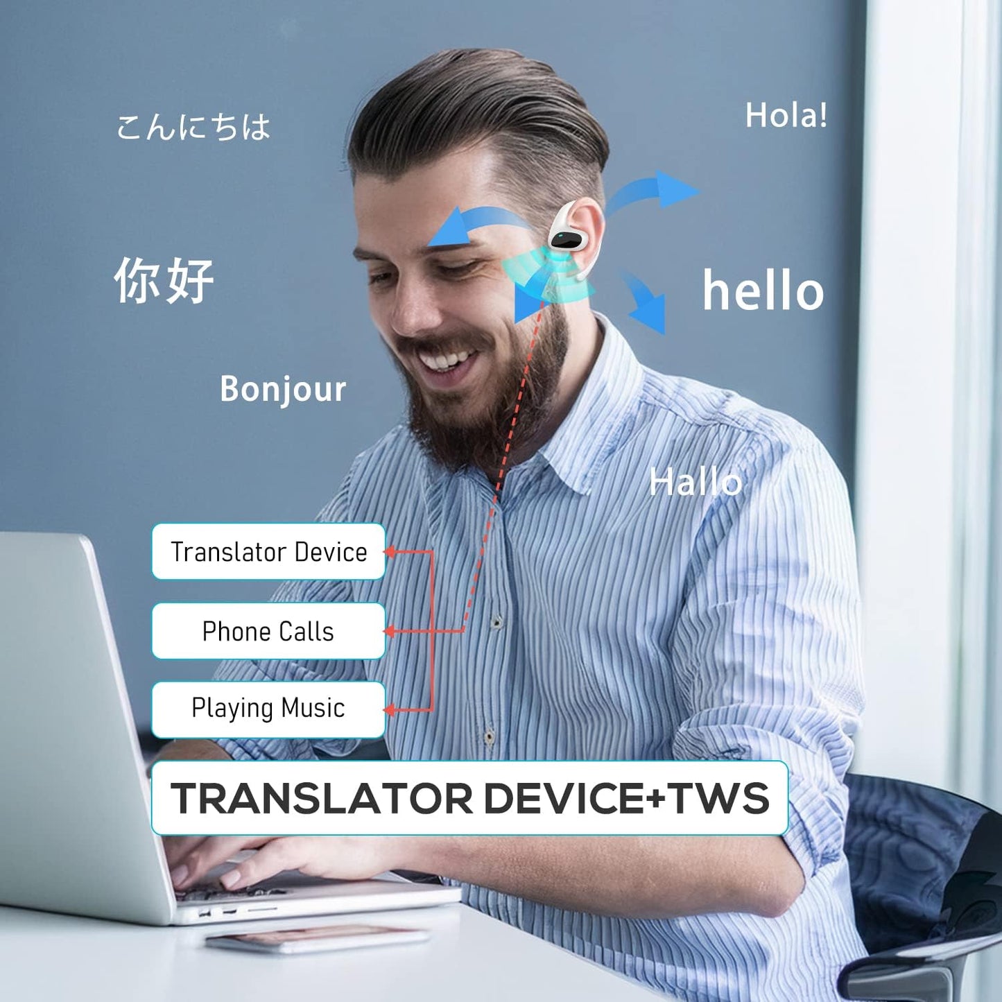 Wireless Foreign Language Earbuds